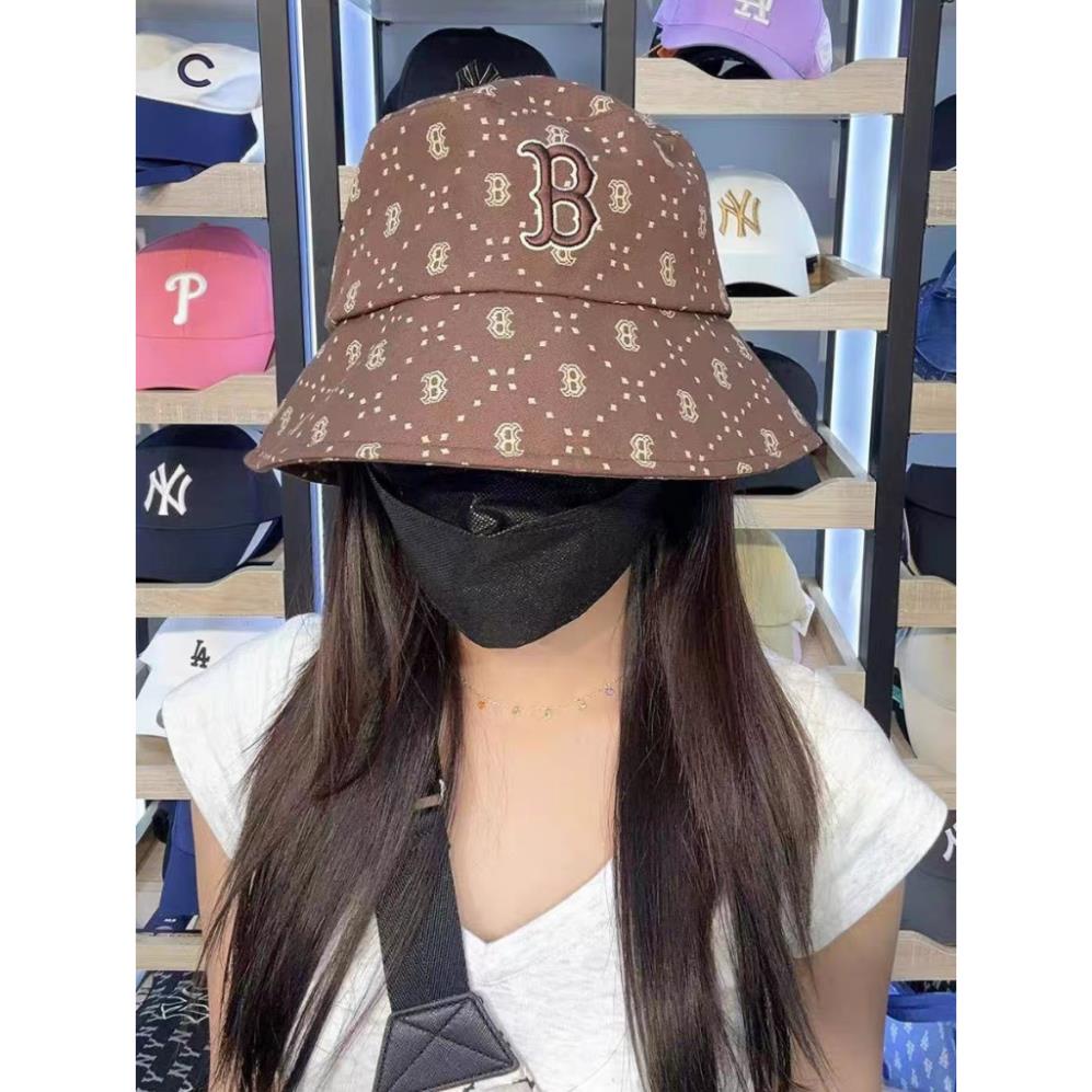 Mũ bucket nam nữ Mũ bucket chữ B nâu mẫu mới