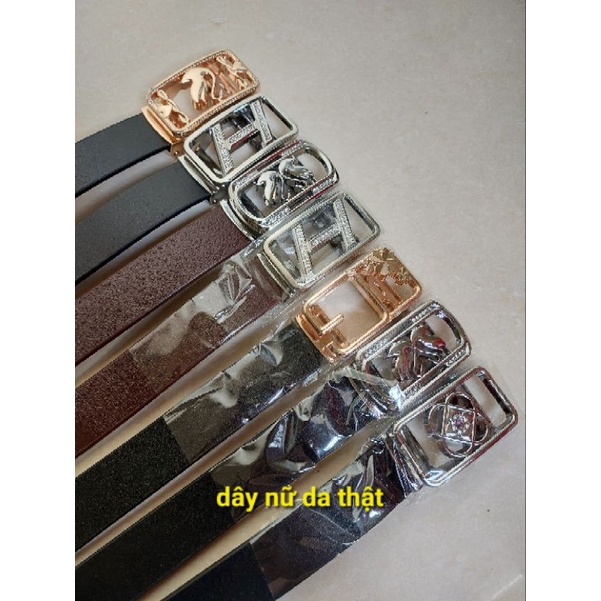 Dây lưng nữ da bò thật khóa tự động