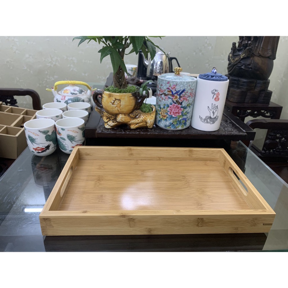 Bộ tích chén hoa sen cá chép quà lễ tết