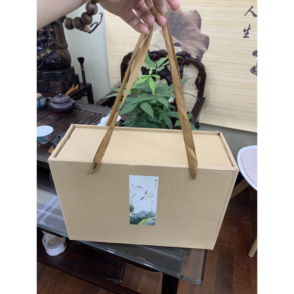 Bộ tích chén hoa sen cá chép quà lễ tết