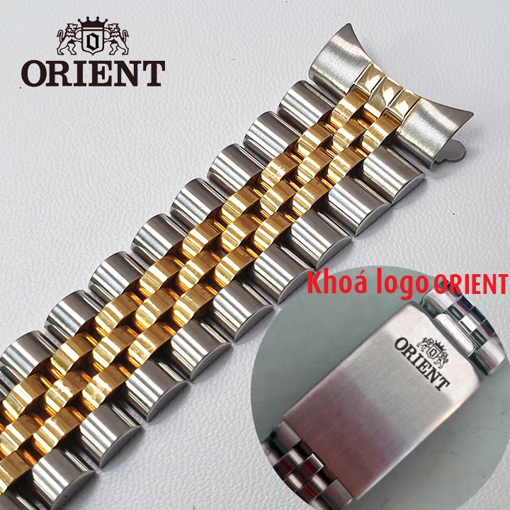 Dây đồng hồ inox 304 không gỉ jubilee SEIKO ORIENT ROLEX size 18mm 20mm 21mm 22mm kèm chốt và dụng cụ đục cắt dây- D2015