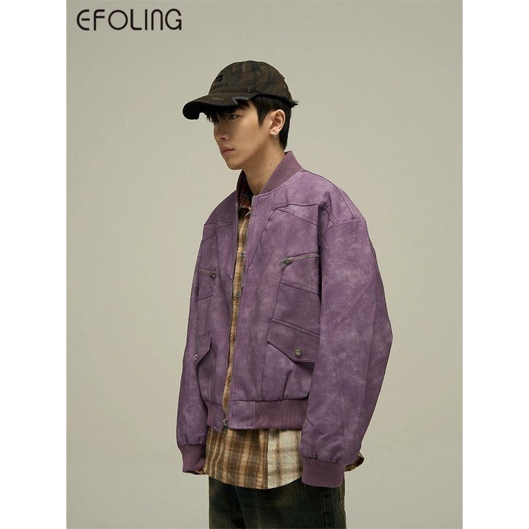 Áo Khoác Bóng Chày Da pu Phong Cách Âu Mỹ Cá Tính Cho Nam Nữ