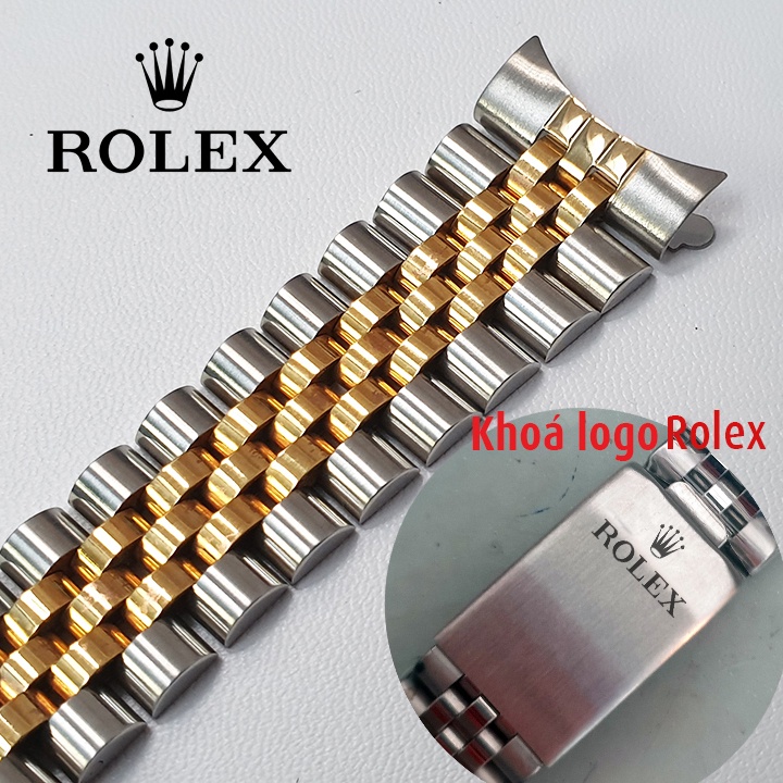 Dây đồng hồ inox 304 không gỉ jubilee SEIKO ORIENT ROLEX size 18mm 20mm 21mm 22mm kèm chốt và dụng cụ đục cắt dây- D2015