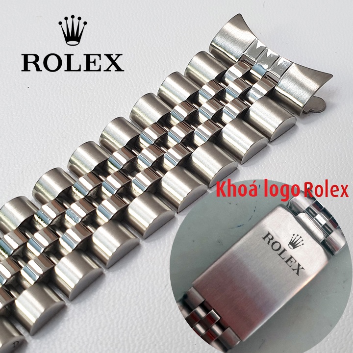 Dây đồng hồ inox 304 không gỉ jubilee SEIKO ORIENT ROLEX size 18mm 20mm 21mm 22mm kèm chốt và dụng cụ đục cắt dây- D2015