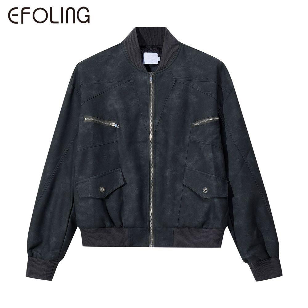 Áo Khoác Bóng Chày Da pu Phong Cách Âu Mỹ Cá Tính Cho Nam Nữ