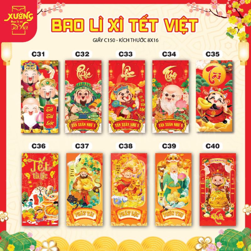 10 BAO LÌ XÌ TRUYỀN THỐNG TẾT 2024