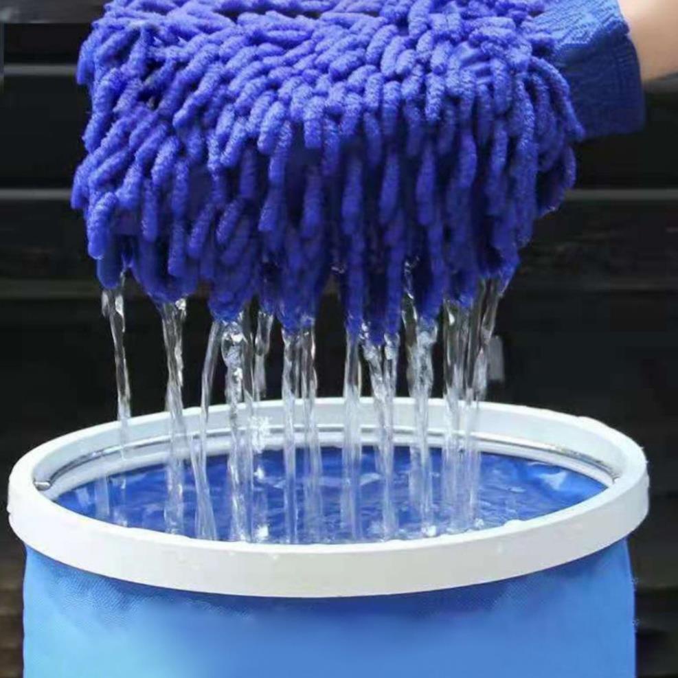 Găng tay san hô, bao tay rửa xe 2 mặt siêu mềm mịn