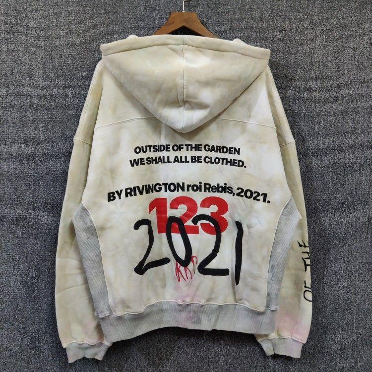 Áo Hoodie Dáng Rộng Họa Tiết graffiti Vẽ Tay saint michael simpson Phong Cách Cặp Đôi