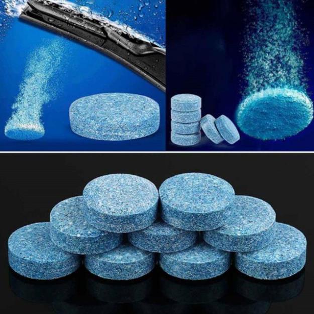 Combo 5 viên sủi rửa kính xe ô tô, viên pha nước vệ sinh kính tiện lợi