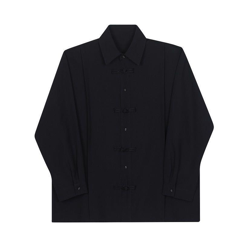 Áo Sơ Mi Cài Nút Phong Cách Trung Hoa Cổ Điển Sang Trọng Cho Nam