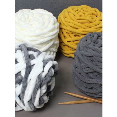 Len nhung đũa len milk cotton Dây băng sợi len dày dệt khăn len đan tay túi vật liệu DIY dép đan móc tự đan cho nam và nữ