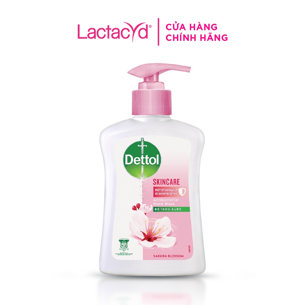 (Quà tặng Lactacyd) Chai nước rửa tay Dettol kháng khuẩn chăm sóc da 250G