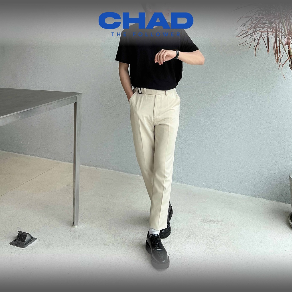 Quần tây nam hàn quốc dáng đẹp lưng quần có dây cài giả dây thắt lưng 2 màu form fit ống côn