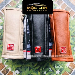 Ốp tay phanh ô tô bằng da thật chính hãng 3p,HD bảo hành 1 năm, sang trọng đẳng cấp