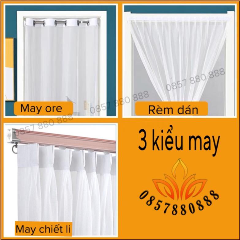 Rèm voan may sẵn, rèm voan trắng trơn, rèm voan mềm mại