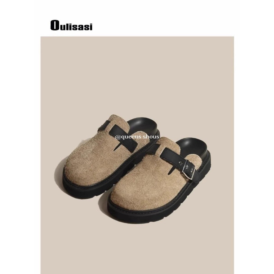 Dép Bít Mũi Đế Dày Cao Cấp Phong Cách Mới Mùa Thu 2023