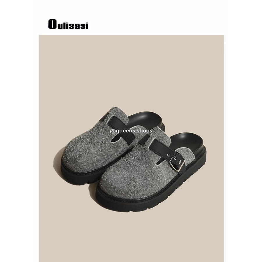 Dép Bít Mũi Đế Dày Cao Cấp Phong Cách Mới Mùa Thu 2023