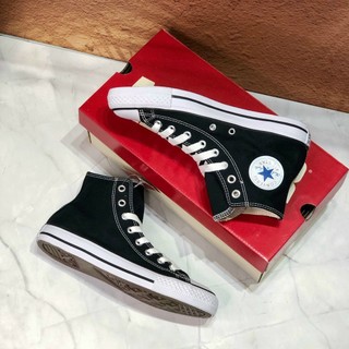 Giày thể thao nam nữ cổ cao và thấp, giày sneaker nam nữ vải canvas trắng đen tặng thêm dây