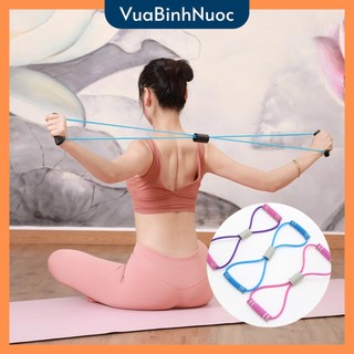 Dây kéo tập gym,dây kháng lực số 8,  tập lưng và chân tiện lợi, nhỏ gọn nhiều màu sắc - Vuabinhnuoc