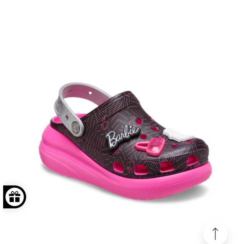 Sục cush hồng đen crocs