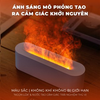 Máy xông tinh dầu phòng ngủ - phun sương tạo ẩm ngọn lửa 10W - 150ml DQ 709