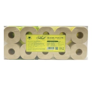 [ có sẵn ] Giấy vệ sinh gấu trúc Brown 10c 3 lớp cao cấp Silkwell