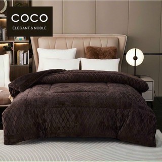 Chăn lông cừu thương hiệu coco elegant & noble, chăn lông cừu coco kích thước 2mx2m3, chăn lông thỏ mềm mịn cao cấp