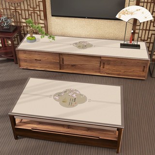 Khăn trải bàn cà phê kiểu Trung Quốc mới 2023 Thảm lót bàn bằng nhựa PVC mới Tủ TV Khăn trải bàn