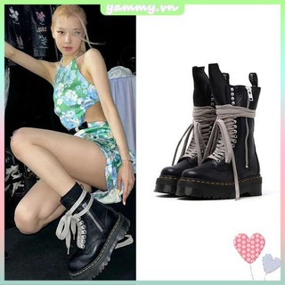 Giày bốt martin đế dày cổ cao thời trang cho nữ