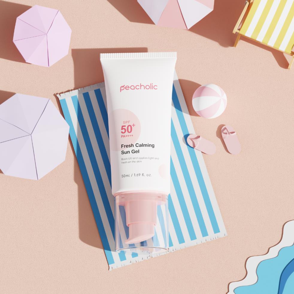 [BẢN MỚI Kem chống nắng nâng tone Peacholic Fresh Calming Sun Gel Finish Siêu Đẹp