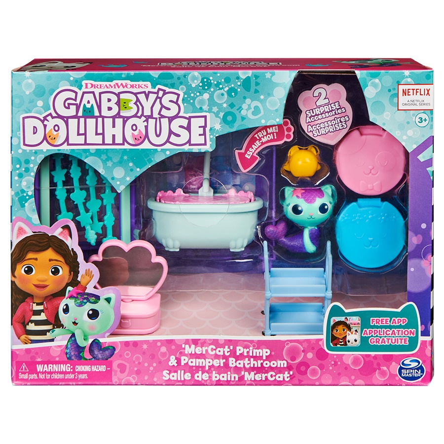 Đồ Chơi Phòng Gabby - Phòng Tắm Mer Cat Gabby Dollhouse 6062036 GABBY DOLLHOUSE 6062036