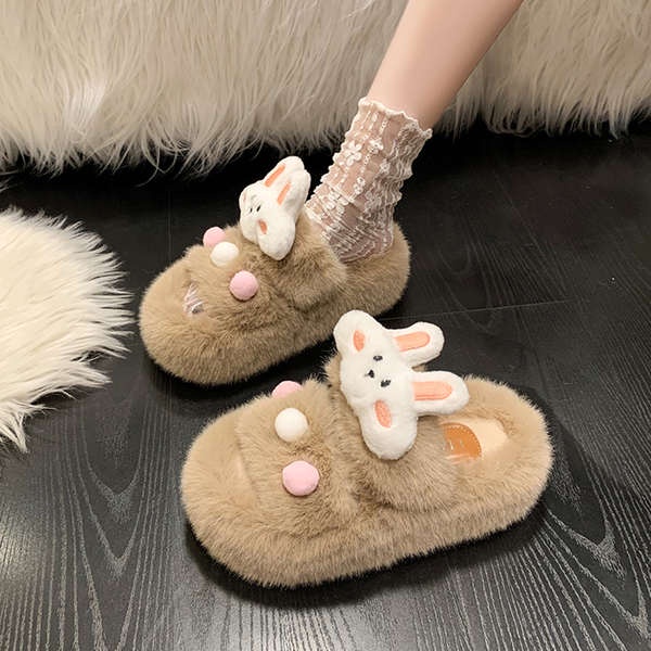 Dép Lê Quai Ngang Phủ Lông Dày Dặn Dễ Thương Thời Trang 2023 Cho Nữ