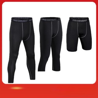  Quần giữ nhiệt COMBAT PRO cho nam nữ thể thao tập Gym co giãn 4 chiều. 3 loại ngắn lửng dài đủ size nam nữ 