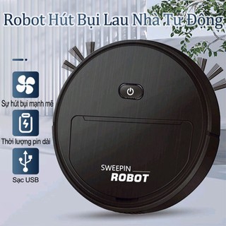 Robot hút bụi lau nhà thông minh sweepin 3in1 - máy hút bụi thông minh tự động cho gia đình