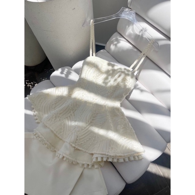 Set COLIN Ren Hai Dây Bính Hở Lưng+ Chân Váy