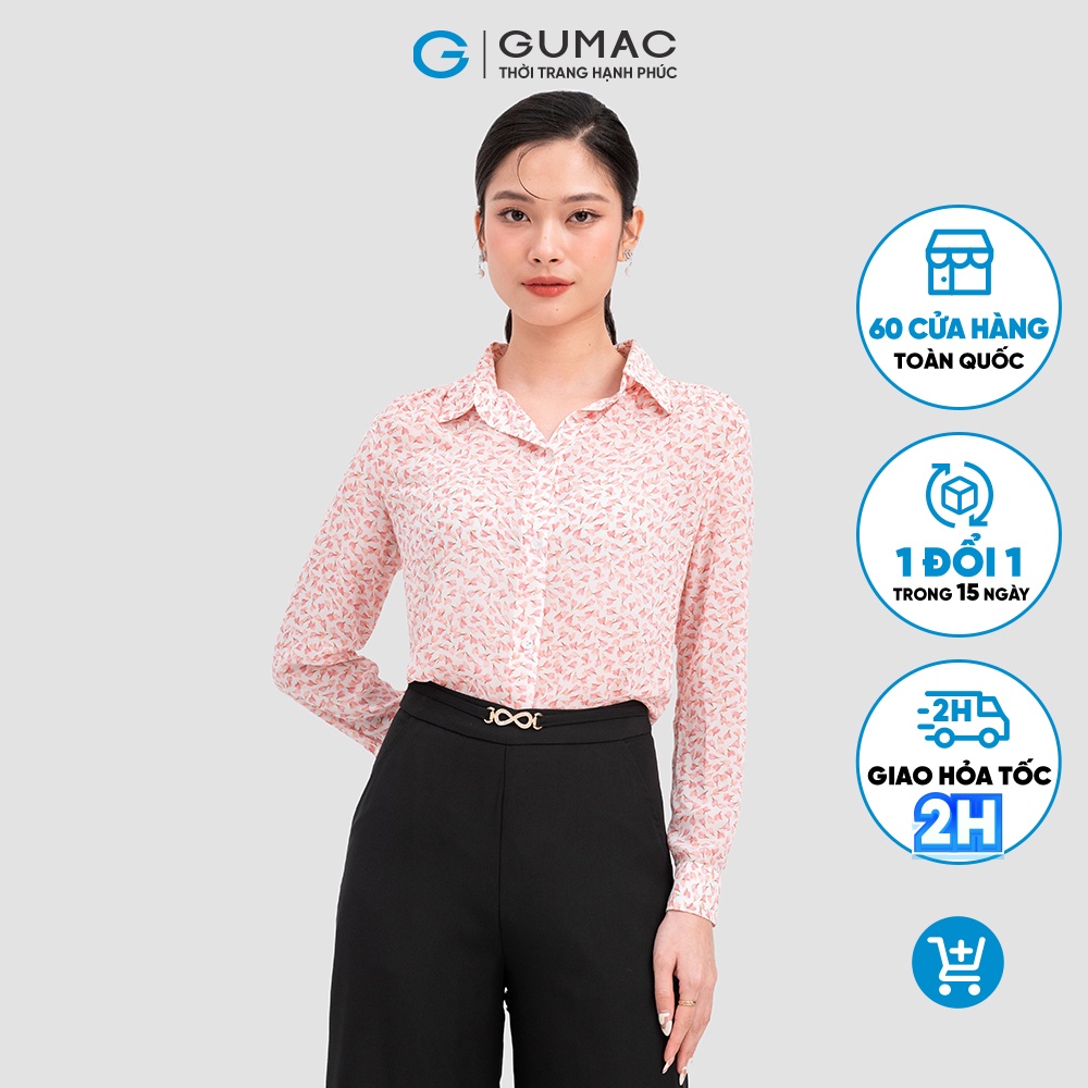 Áo sơ mi nhún vai thời trang GUMAC LA1103