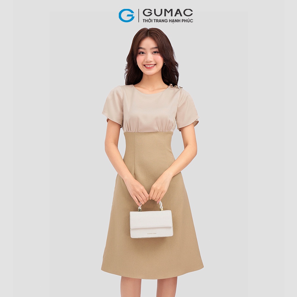 Đầm tay xẻ thời trang GUMAC DC12057