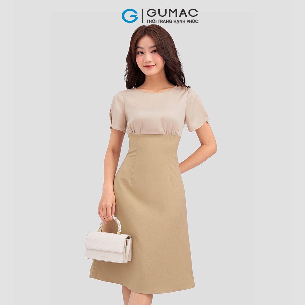 Đầm tay xẻ thời trang GUMAC DC12057