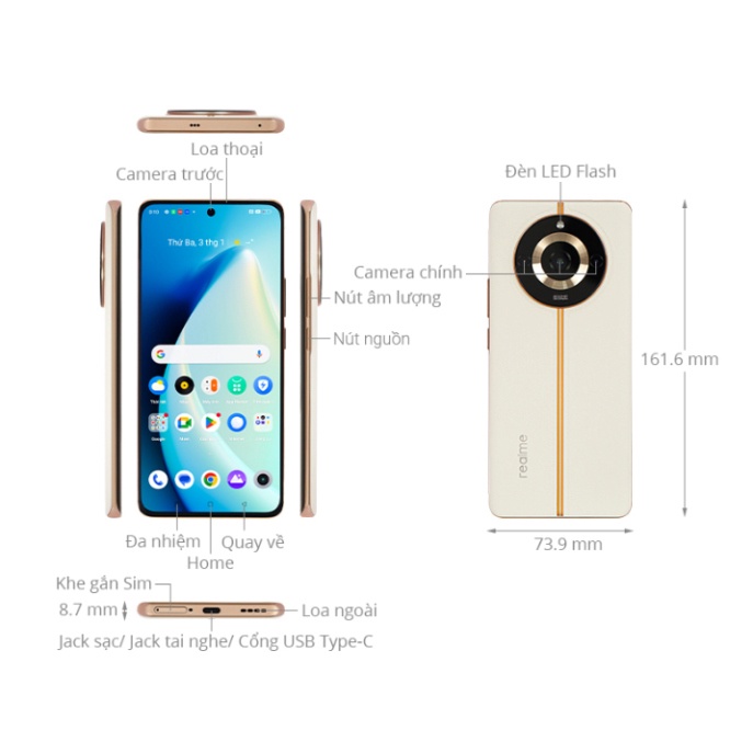 Điện thoại Realme 11 pro plus Dimensity 7050 5G