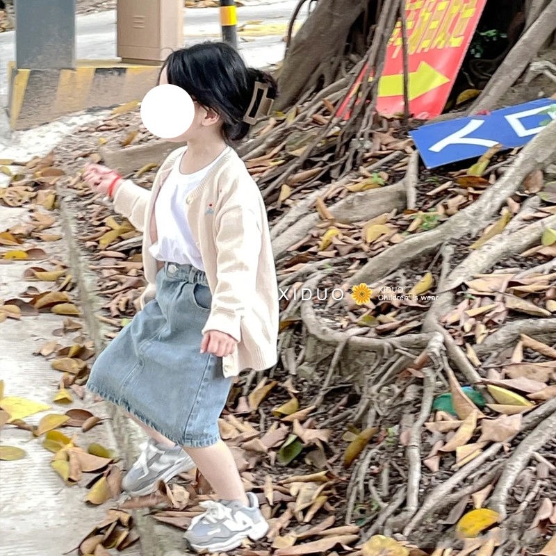 Chân Váy denim Thời Trang Xuân Hè Hàn Quốc 2023 Dễ Phối Đồ Cho Bé Gái