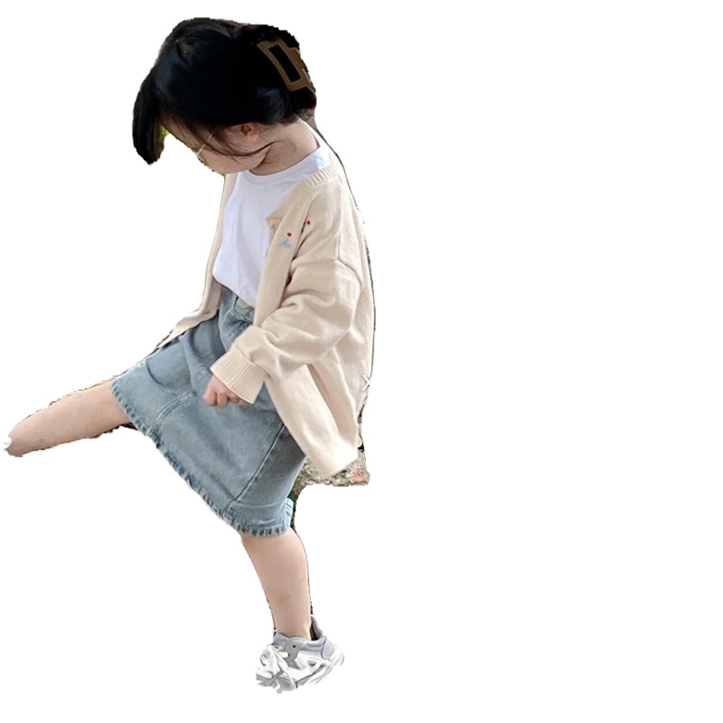 Chân Váy denim Thời Trang Xuân Hè Hàn Quốc 2023 Dễ Phối Đồ Cho Bé Gái