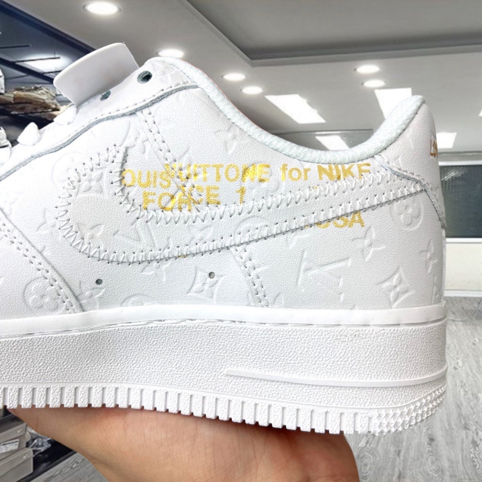 Giày AF1 LV Trắng, Giày thể thao Air Force mix LV trắng bản cao cấp Full Box - Yabi_ Boutique