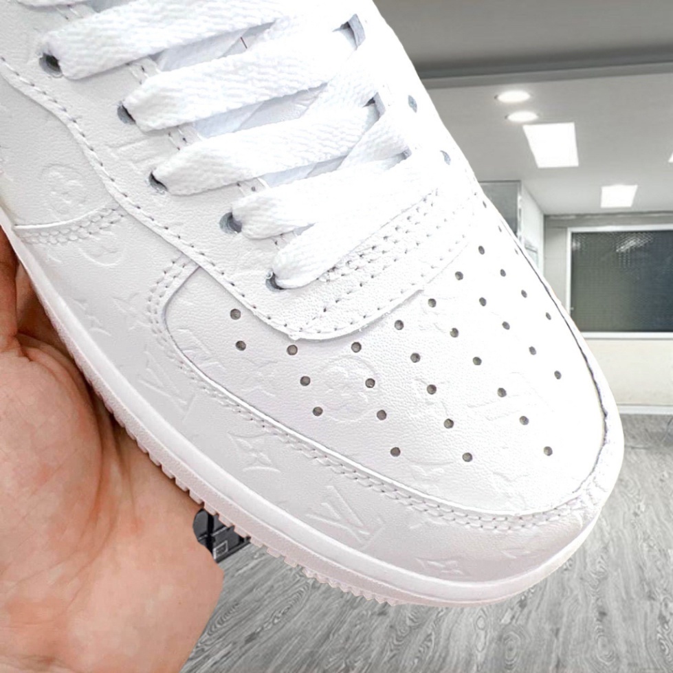 Giày AF1 LV Trắng, Giày thể thao Air Force mix LV trắng bản cao cấp Full Box - Yabi_ Boutique