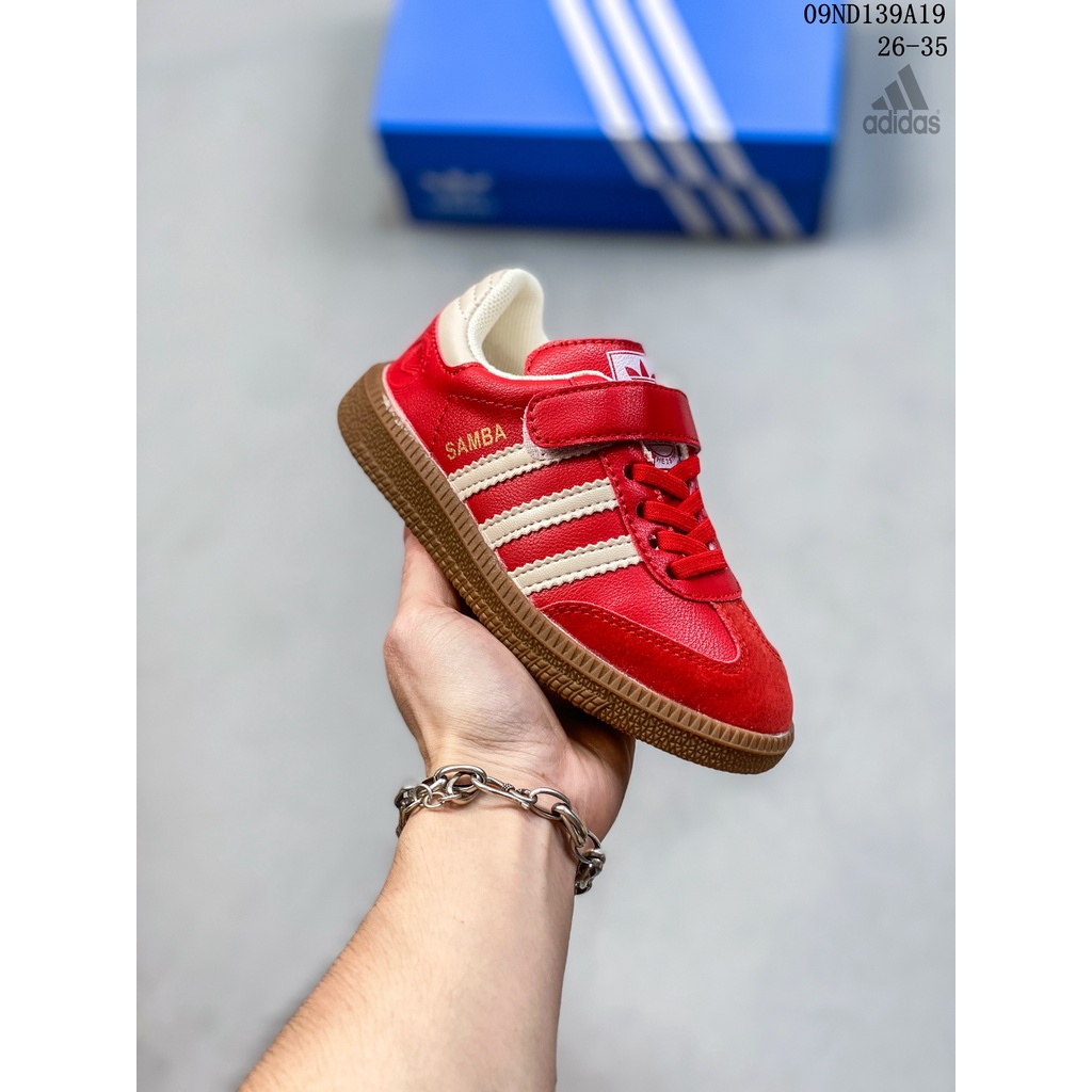 Giày Thể Thao adidas samba og clover Quai Dán Chống Trượt / Mài Mòn Thoải Mái Cho Bé