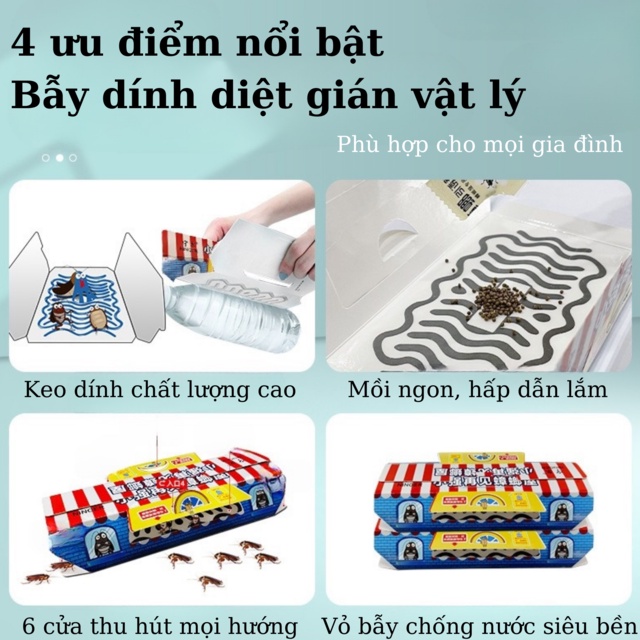 Bẫy Dính Diệt Gián Vật Lý NR Diệt Mọi Loài Gián Cả Gián Nhật Bằng Keo Dính Chất Lượng Cao An Toàn Hiệu Quả