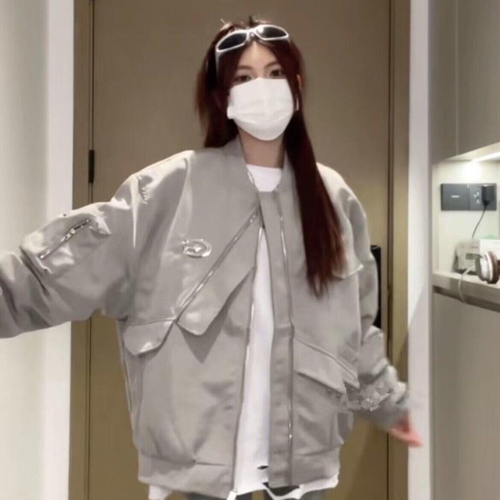 Áo Khoác Bóng Chày Dáng Rộng Phong Cách retro Mỹ Thời Trang Xuân Thu Dành Cho Nữ