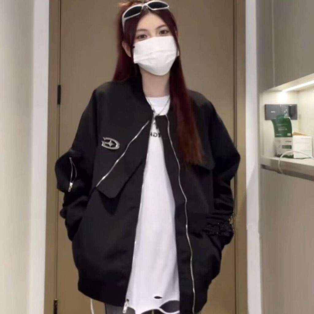 Áo Khoác Bóng Chày Dáng Rộng Phong Cách retro Mỹ Thời Trang Xuân Thu Dành Cho Nữ