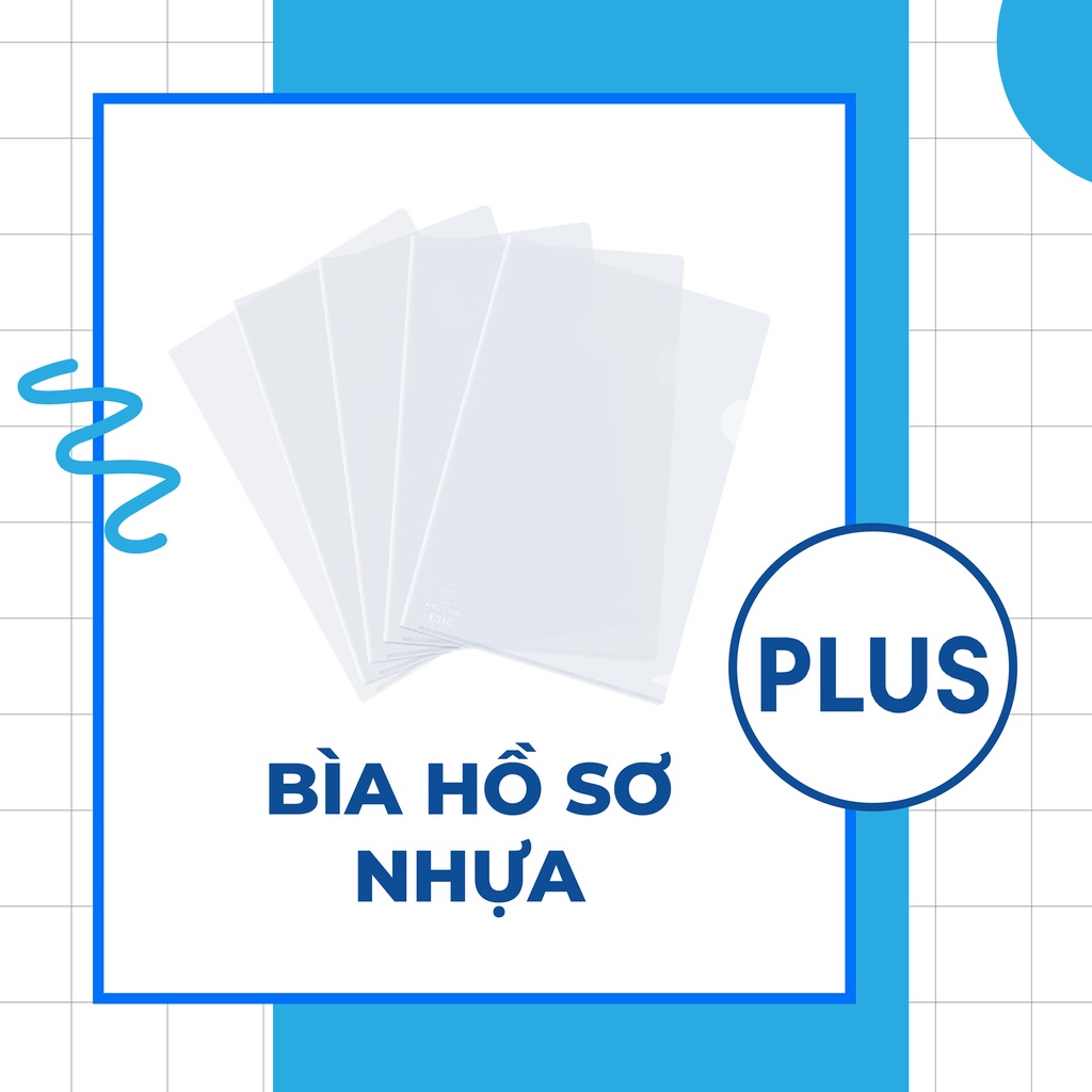Combo Xấp 10 Bìa Lá Đựng Hồ Sơ PLUS Size A4 Dày 0.2Mm Độ Trong Suốt Cao, Nhựa An Toàn