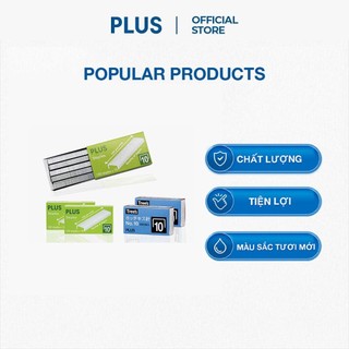 Combo 20 Hộp Ghim Bấm Số 10 PLUS - Thép Không Gỉ, Thiết Kế An Toàn, Sử Dụng Cho Đồ Bấm, Dập Ghim