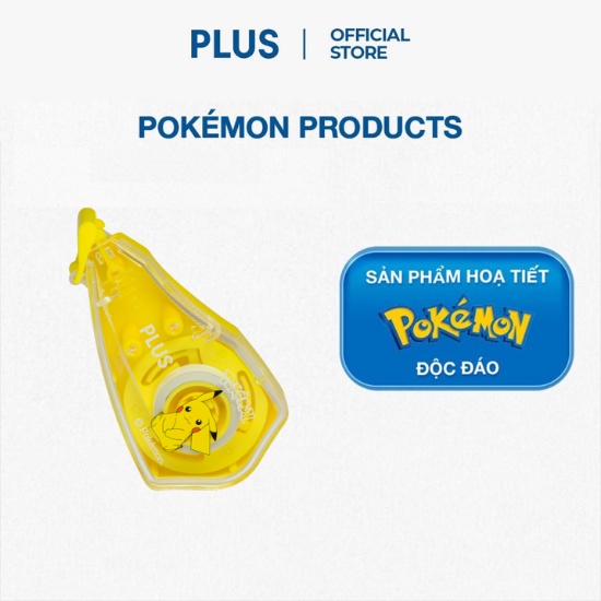 Bút Xóa Kéo, Băng Xóa Kéo, Bút Xóa Giấy Cao Cấp A Pokemon PLUS Thiết Kế Dễ Sử Dụng, Có Nắp Bảo Vệ Đầu Kéo